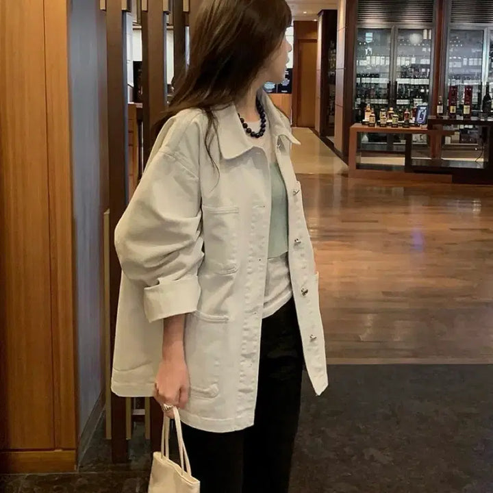 [BUNJANG] Miel Work Jacket Ivory / 미엘 워크자켓 아이보리