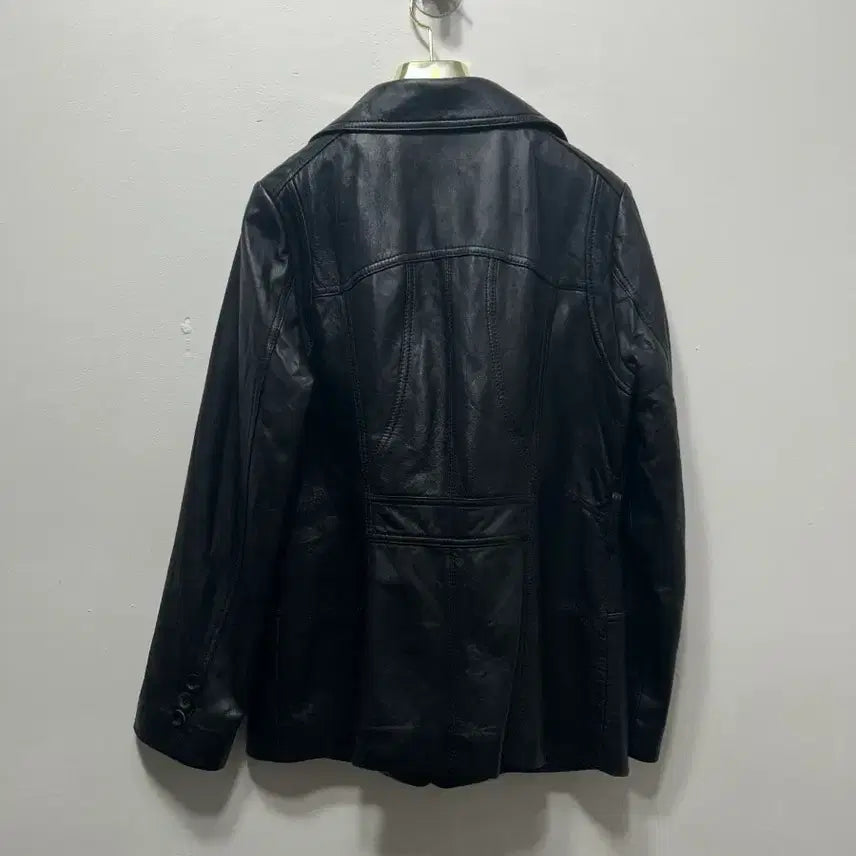 [BUNJANG] Olivia Lauren Black Leather Jacket (Size F) / 올리비아로렌 블랙 가죽 자켓 F 55