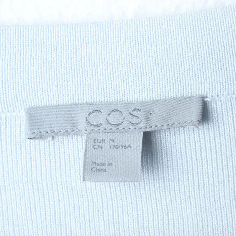 [BUNJANG] W(M-L) Cos Short Sleeve Knit T-shirt / W(M-L) 코스 반팔 티셔츠 니트 연블루 믹스-185E9