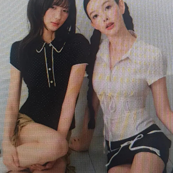 [BUNJANG] Dot Patterned Polo Shirt / (해외배송) 반팔 카라 도트무늬 티셔츠 2컬러