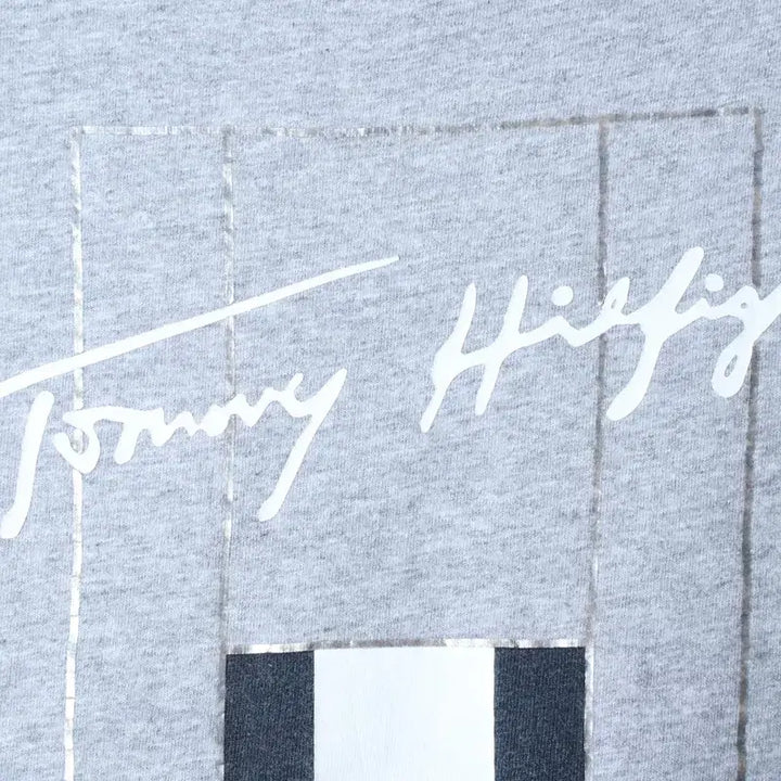 [BUNJANG] Tommy Hilfiger Short Sleeve T-shirt (XL-2XL) - Gray / W(XL-2XL) 타미힐피거 반팔 티셔츠 빅사이즈 그레이-185EA