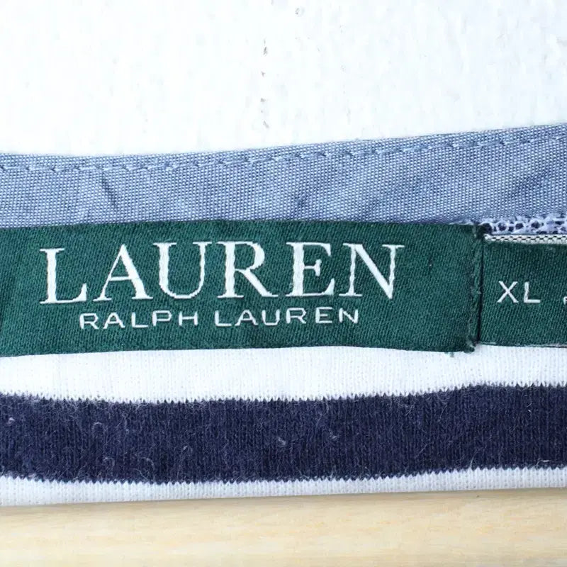 [BUNJANG] Polo Ralph Lauren Striped Short Sleeve T-Shirt / (XL-2XL) 폴로 랄프로렌 반팔 티셔츠 스트라이프 화이트-185EC