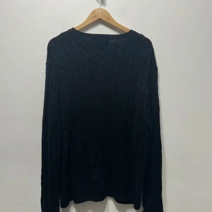 [BUNJANG] Polo Ralph Lauren Black Cable Knit Sweater XL / 폴로 랄프로렌 블랙 케이블 니트 XL