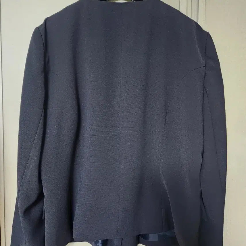 [BUNJANG] Nuangelia Navy No Collar Jacket / 노카라자켓