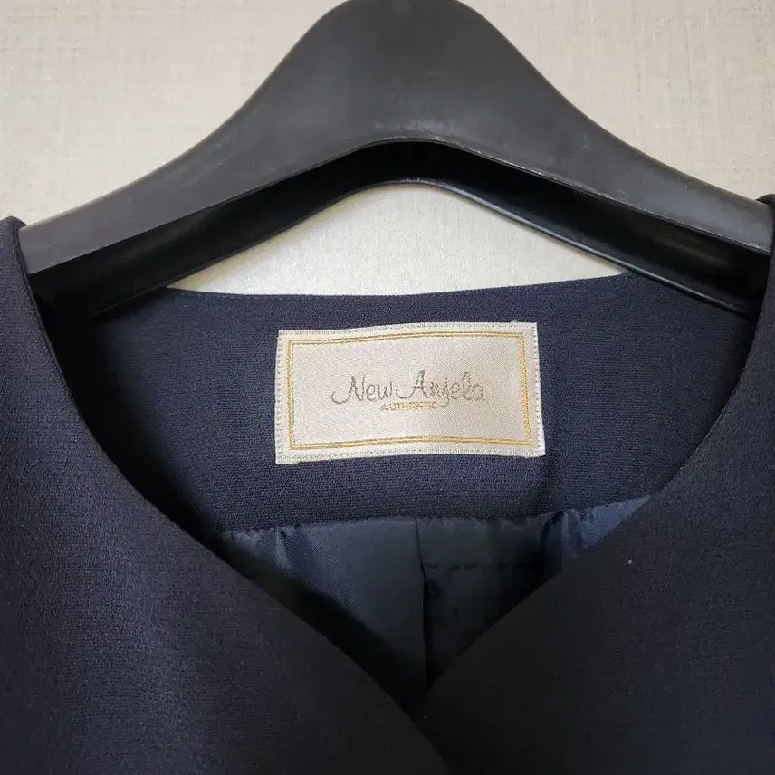 [BUNJANG] Nuangelia Navy No Collar Jacket / 노카라자켓
