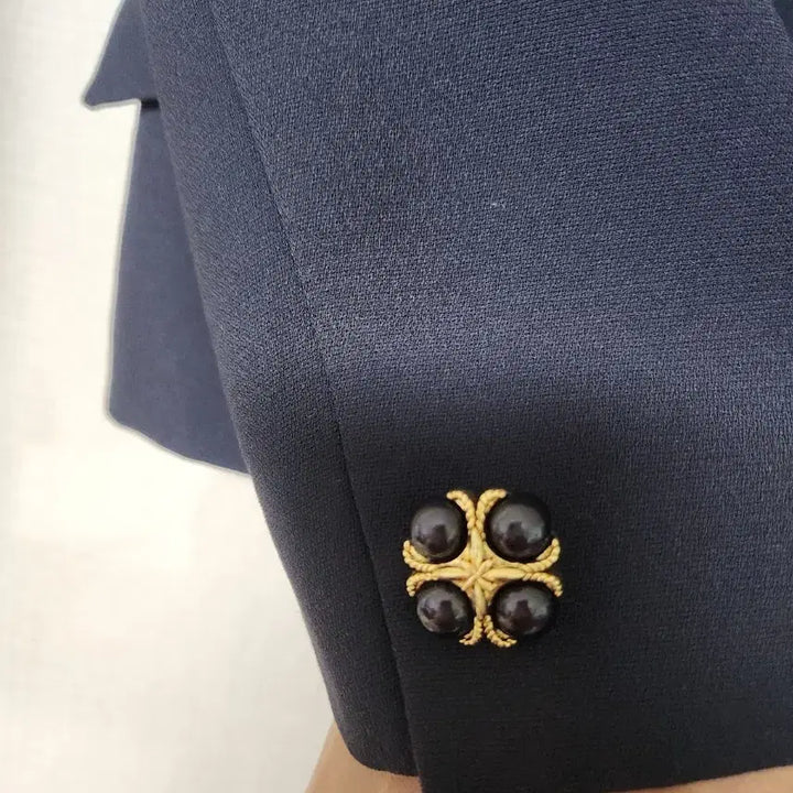 [BUNJANG] Nuangelia Navy No Collar Jacket / 노카라자켓