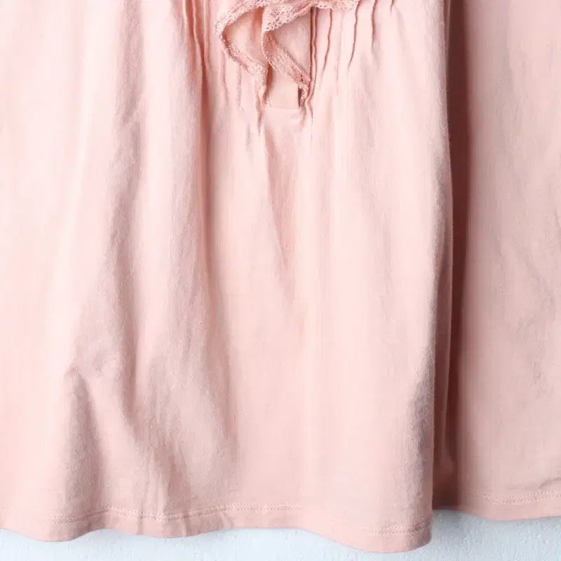 [BUNJANG] Polo Ralph Lauren Lace Trimmed Sleeveless Top / W(XL) 폴로 랄프로렌 반팔 티셔츠 민소매 핑크 레이스-185F7