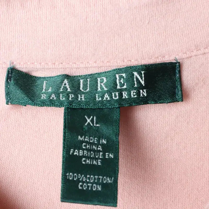 [BUNJANG] Polo Ralph Lauren Lace Trimmed Sleeveless Top / W(XL) 폴로 랄프로렌 반팔 티셔츠 민소매 핑크 레이스-185F7