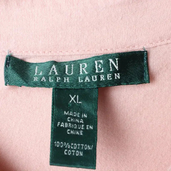 [BUNJANG] Polo Ralph Lauren Lace Trimmed Sleeveless Top / W(XL) 폴로 랄프로렌 반팔 티셔츠 민소매 핑크 레이스-185F7