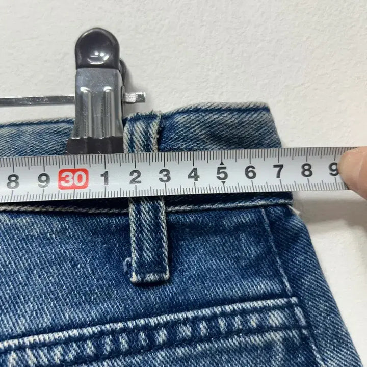 [BUNJANG] Denim Pleated Wide Shorts 4-part 28/29 / 데님 반바지 플리츠 와이드 4부 28/29