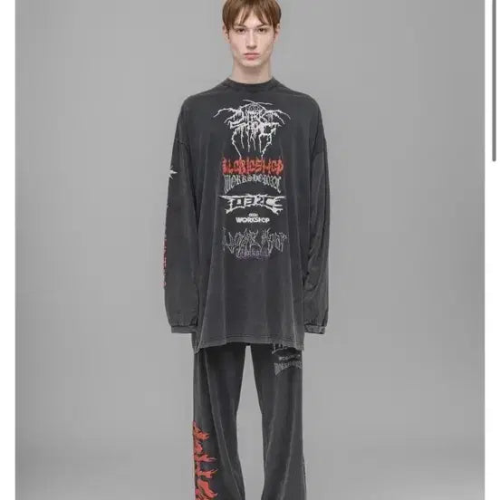 [SOLD OUT] 032c 텔레프레센스 오버사이즈드 롱 슬리브 FADED BLACK