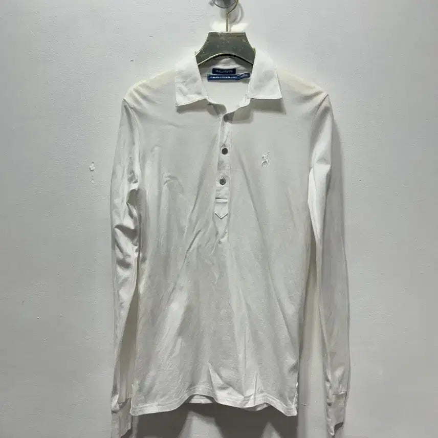 [BUNJANG] Ralph Lauren White Long Sleeve Polo Shirt XS / 랄프로렌 화이트 긴팔 카라 티셔츠 XS