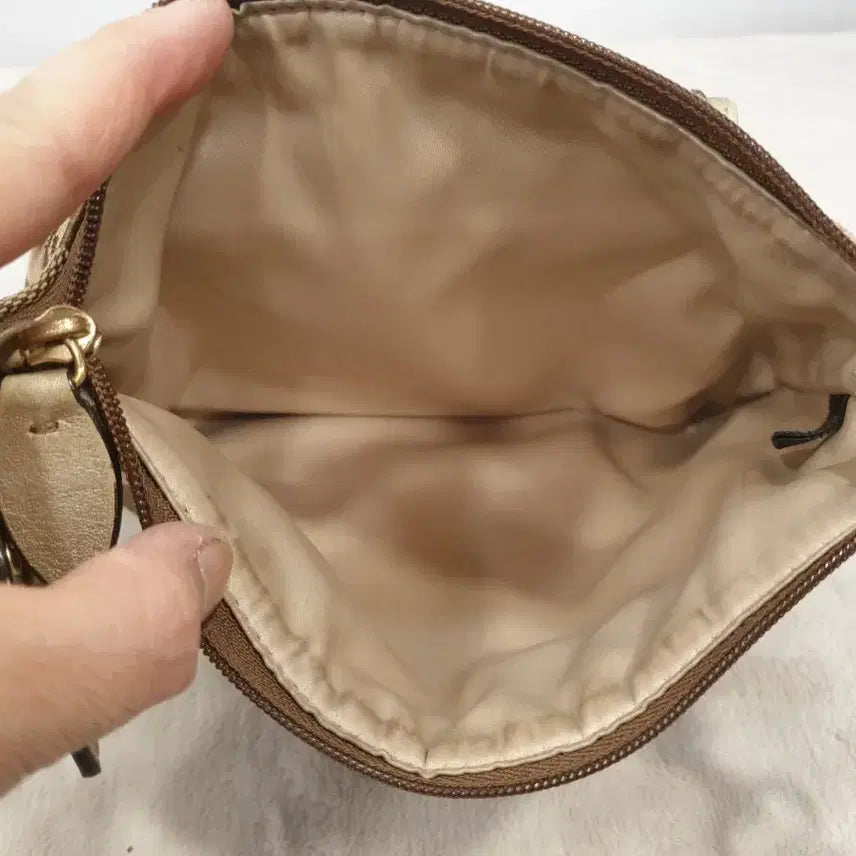 [BUNJANG] Coach Signature Crossbody Bag Brown Gold / 코치 시그니처 크로스백 브라운 골드