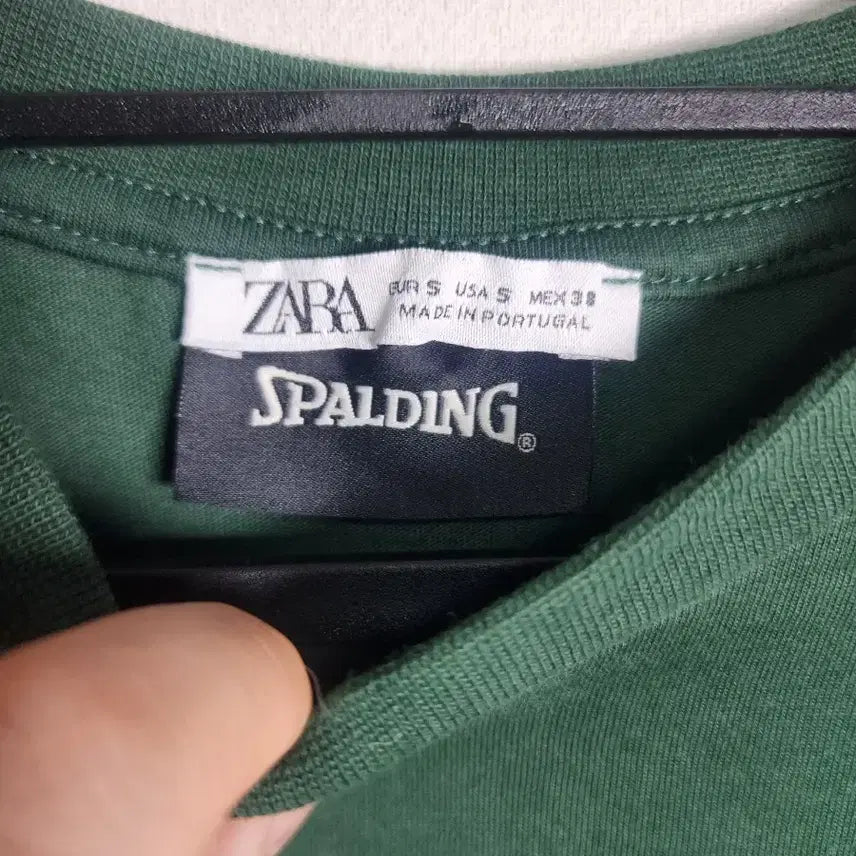 [BUNJANG] Spalding x Zara Green T-shirt / 스팔딩 x ZARA 반팔티 그린 S