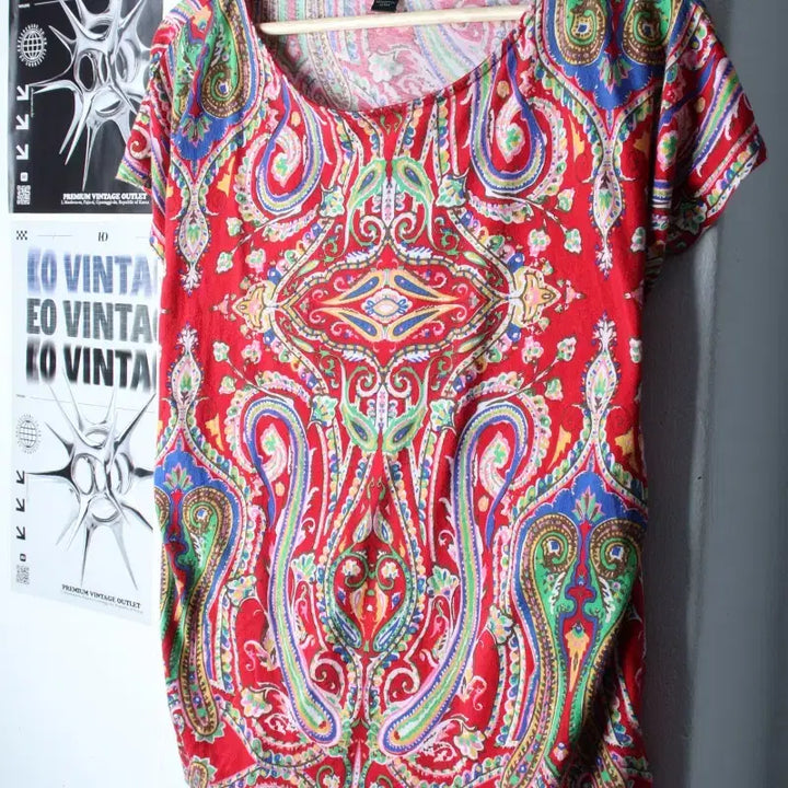 [BUNJANG] Polo Ralph Lauren Paisley Short Sleeve T-shirt / W(XL-2XL) 폴로 랄프로렌 반팔 티셔츠 반소매 페이즐리-185FE