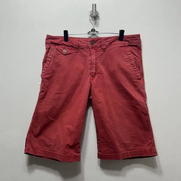 [BUNJANG] Calvin Klein CK Red Shorts / 켈빈클라인 CK 32 레드 반바지 면바지 5부