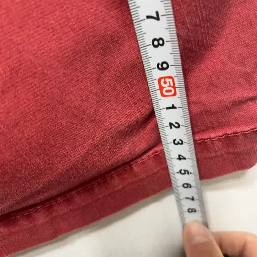 [BUNJANG] Calvin Klein CK Red Shorts / 켈빈클라인 CK 32 레드 반바지 면바지 5부