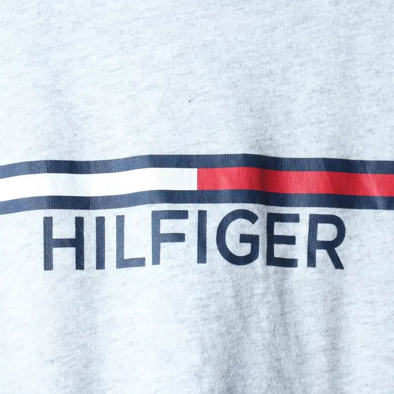 [SOLD OUT] W(L-XL) 타미힐피거 반팔 티셔츠 빅로고 그레이 올드스쿨-185FF