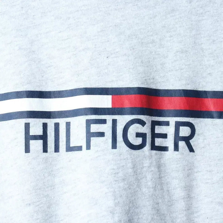 [SOLD OUT] W(L-XL) 타미힐피거 반팔 티셔츠 빅로고 그레이 올드스쿨-185FF