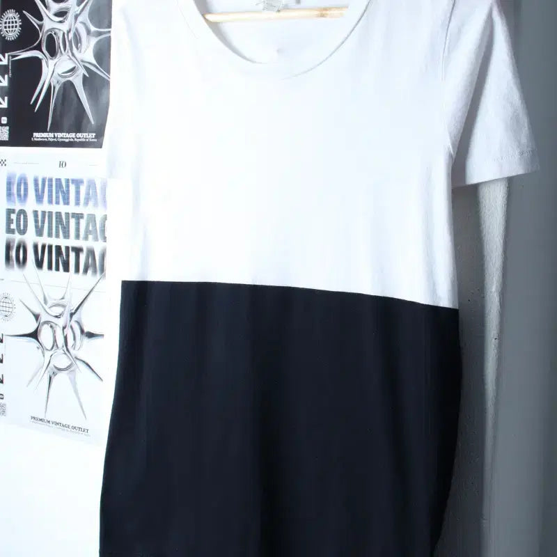 [BUNJANG] W(M-L) Two-Tone Basic T-shirt / W(M-L) 코스 반팔 티셔츠 투톤 무지 놈코어-18600