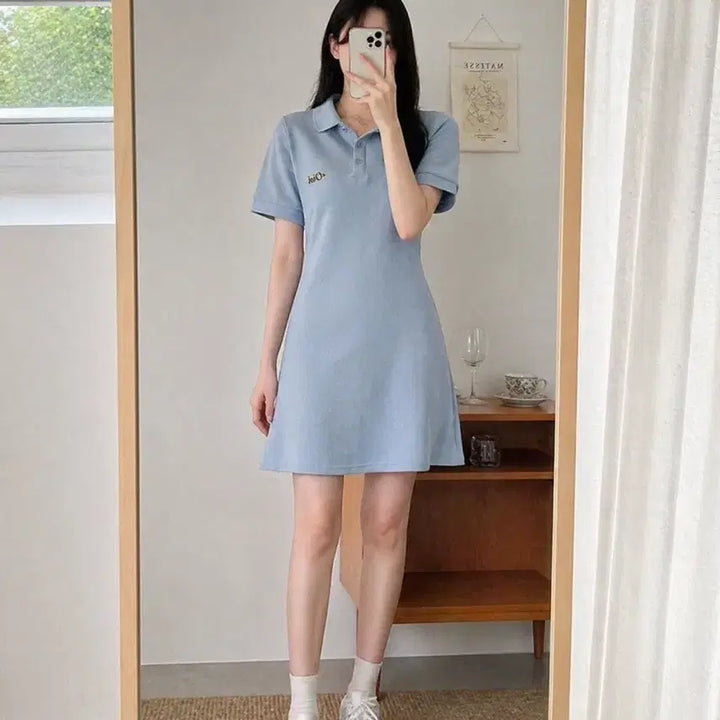 [BUNJANG] 5252 by O!Oi Sky Blue Collar Dress / 5252 by O!Oi 스카이블루 카라 원피스 M / 데일리 PK 원피스