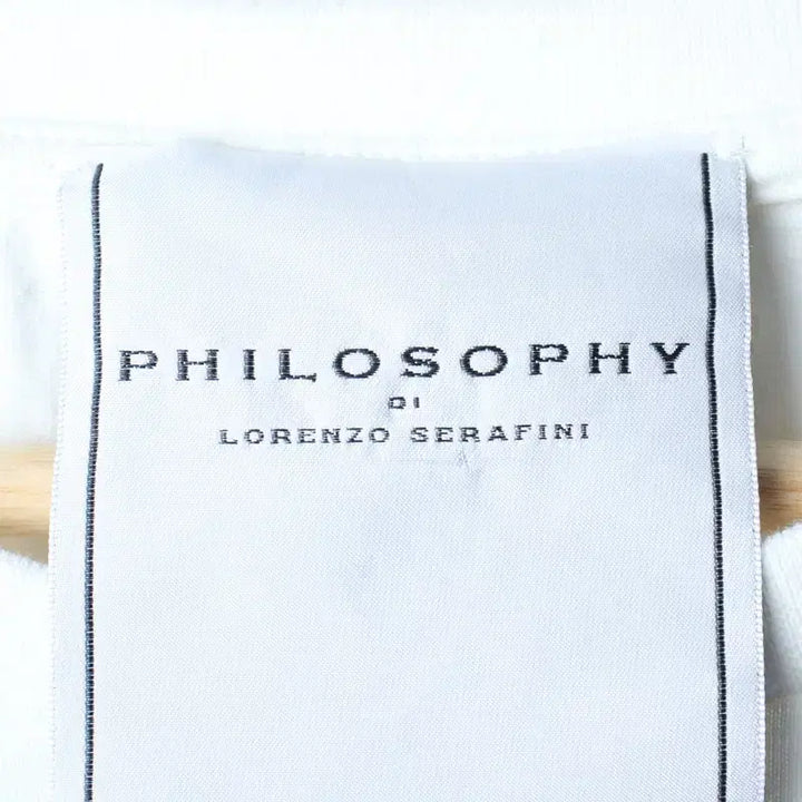 [BUNJANG] Philosophy Lettering White Pearl T-shirt / W(XS-M) 필로소피 반팔 티셔츠 레터링 화이트 펄 한정판-18603