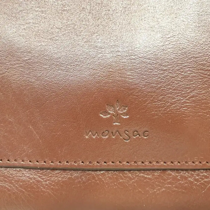 [BUNJANG] Montsac Leather Crossbody Bag Dark Brown / 몽삭 가죽 크로스백 다크브라운