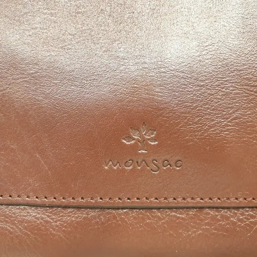 [BUNJANG] Montsac Leather Crossbody Bag Dark Brown / 몽삭 가죽 크로스백 다크브라운
