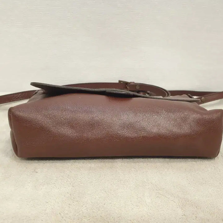 [BUNJANG] Montsac Leather Crossbody Bag Dark Brown / 몽삭 가죽 크로스백 다크브라운