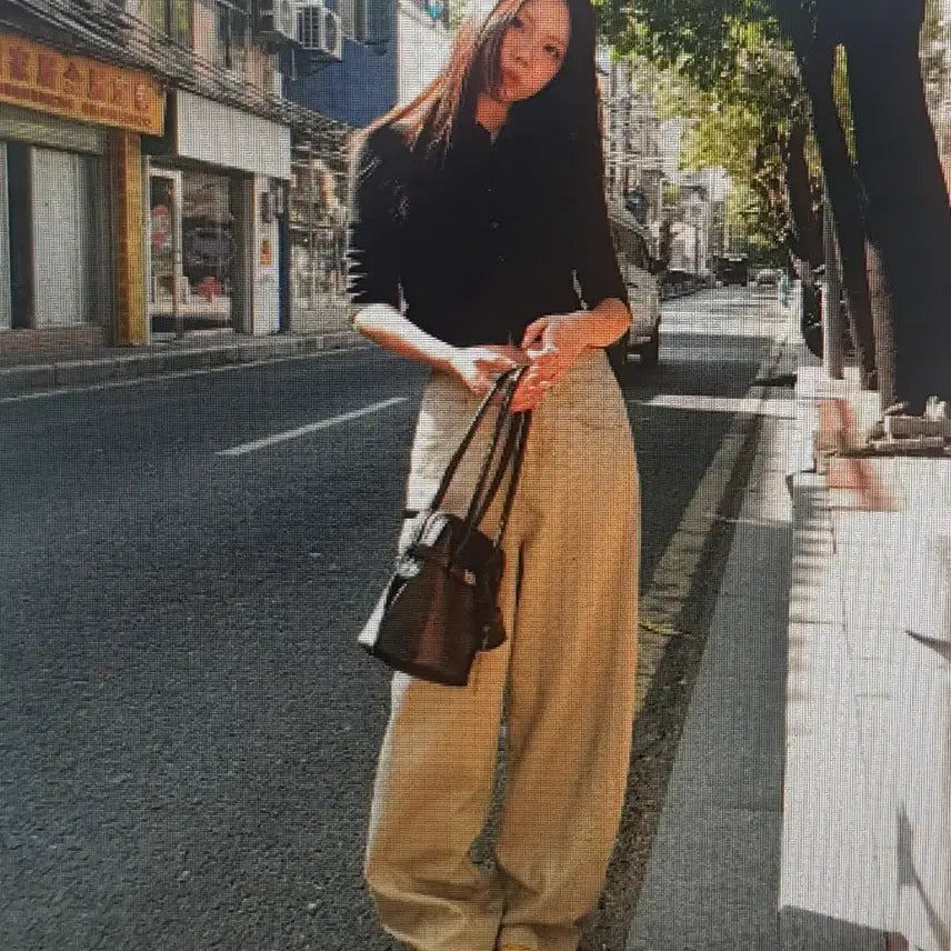 [BUNJANG] Denim Beige Wide Pants / (해외배송)데님 베이지 와이드 팬츠