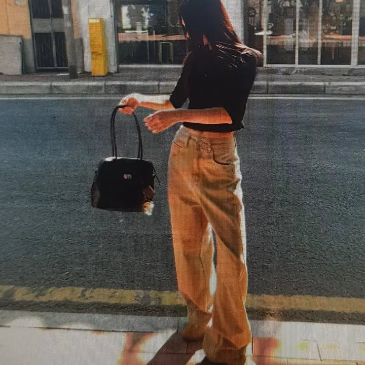 [BUNJANG] Denim Beige Wide Pants / (해외배송)데님 베이지 와이드 팬츠