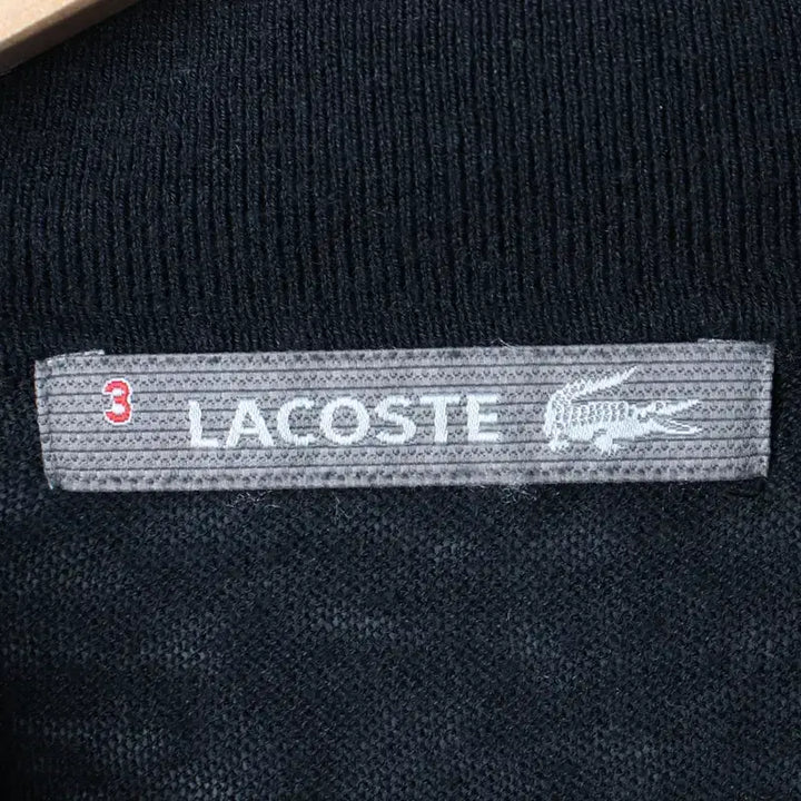 [BUNJANG] Lacoste Charcoal Knit Polo T-Shirt / (M) 라코스테 반팔 카라 티셔츠 니트 차콜 무지 놈코어-185BF