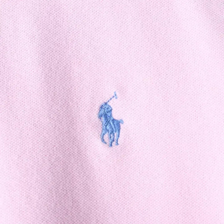 [BUNJANG] Polo Ralph Lauren Lace Polo Shirt / W(S) 폴로 랄프로렌 반팔 카라 티셔츠 레이스 핑크 포니-185C4