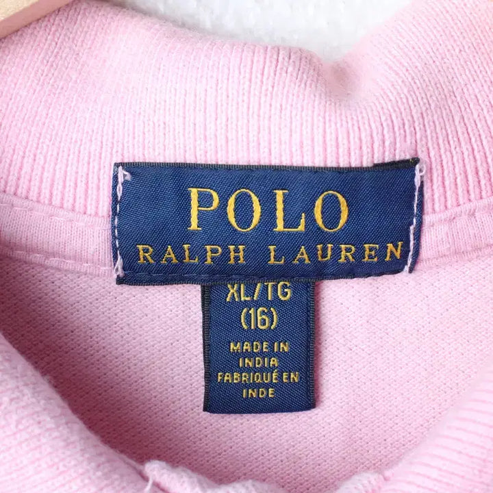 [BUNJANG] Polo Ralph Lauren Lace Polo Shirt / W(S) 폴로 랄프로렌 반팔 카라 티셔츠 레이스 핑크 포니-185C4