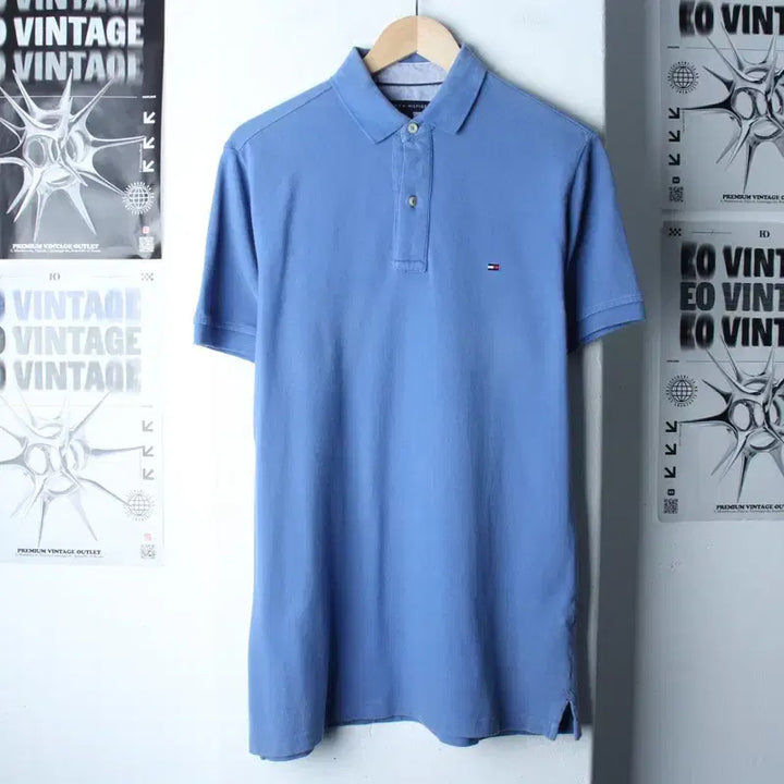 [BUNJANG] Tommy Hilfiger Short Sleeve Polo Shirt / (S-L) 타미힐피거 반팔 카라 티셔츠 작은사용감 연블루-185C8