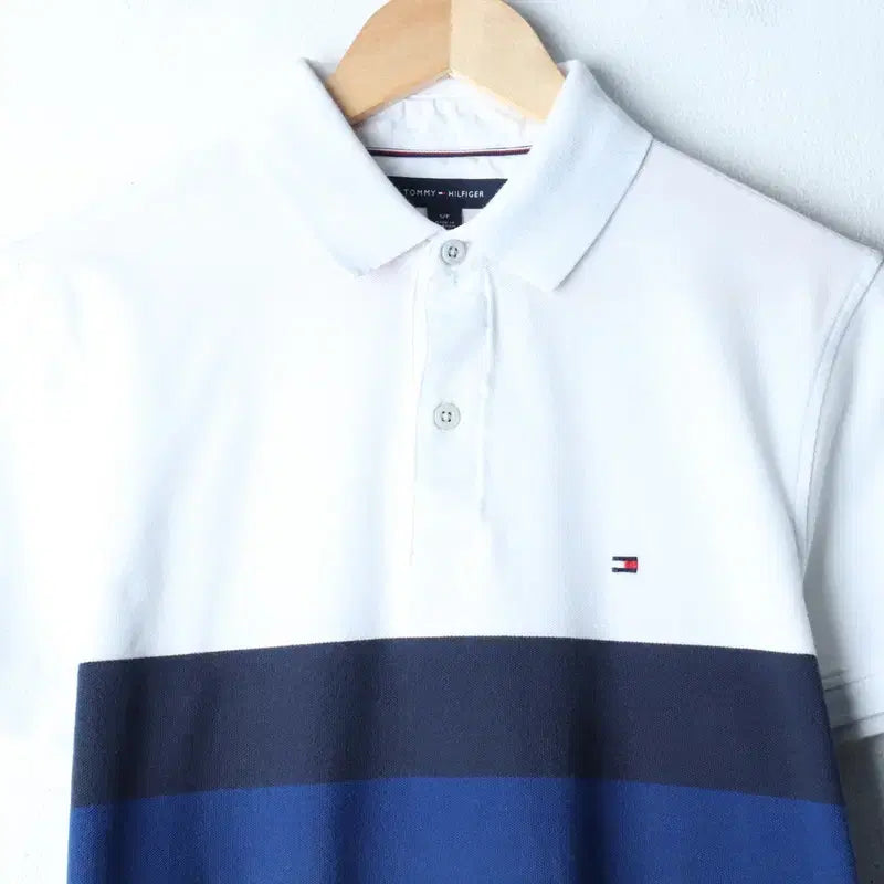 [BUNJANG] Tommy Hilfiger Polo T-shirt / (S-M) 타미힐피거 반팔 카라 티셔츠 부분이염 컬러믹스-185C9