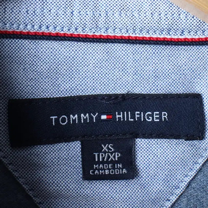 [BUNJANG] Tommy Hilfiger Small Logo Polo Shirt / (XS-S) 타미힐피거 반팔 카라 티셔츠 스몰로고 블루-185CB