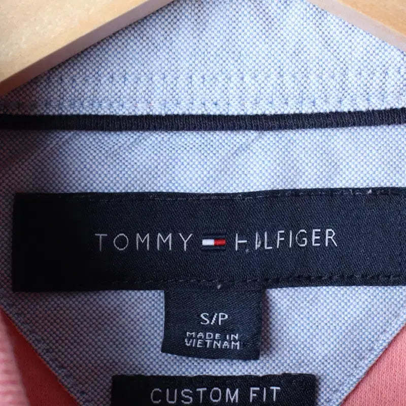 [BUNJANG] Tommy Hilfiger Small Logo Pink Polo Shirt / (S-M) 타미힐피거 반팔 카라 티셔츠 스몰로고 핑크 올드스쿨-185CF