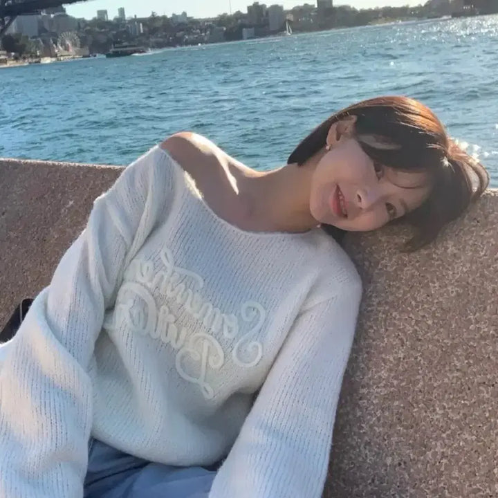 [BUNJANG] Somewherebut Mohair Letter Long Sleeve Knit / 새상품 썸웨어버터 Mohair Letter Long Sleeve Knit