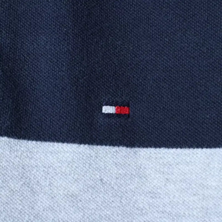 [BUNJANG] Tommy Hilfiger Two-Tone Navy Polo Shirt / (XS-S) 타미힐피거 반팔 카라 티셔츠 투톤 네이비 올드스쿨-185D0
