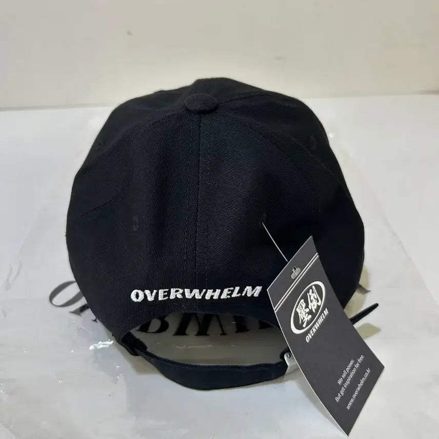 [BUNJANG] OVERWHELM Black Ball Cap Hat / OVERWHELM 블랙 볼캡 모자 압도 새상품