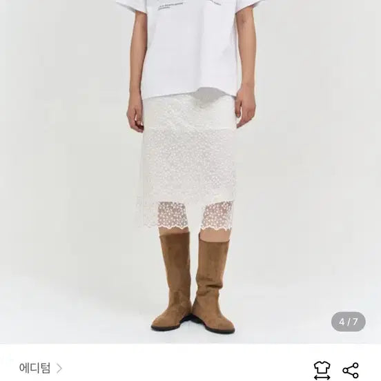 [BUNJANG] Editom Lace Midi Skirt / 에디텀 레이스 스커트 M