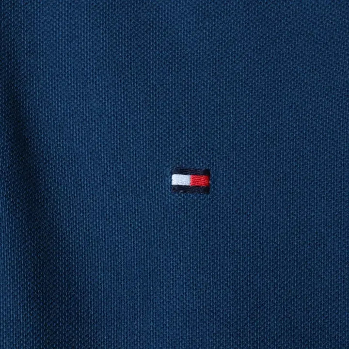 [BUNJANG] Tommy Hilfiger Polo Shirt (XS-S) Blue / (XS-S) 타미힐피거 반팔 카라 티셔츠 부분이염 블루-185D6