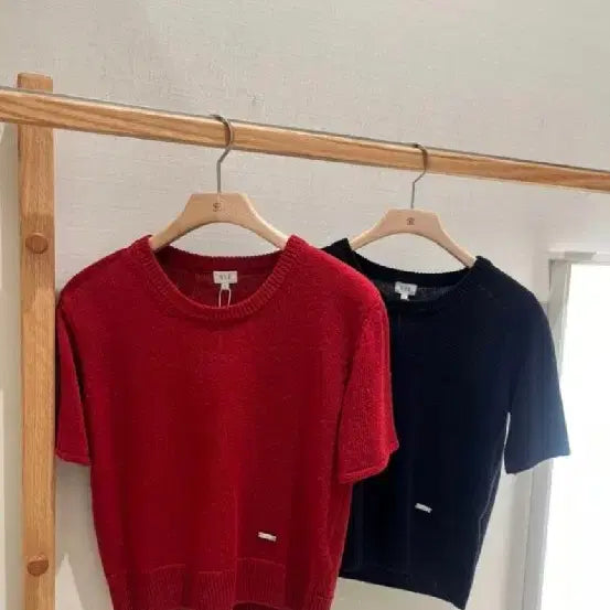 [BUNJANG] SIE Lenico Cotton Knit (Size S) - Red / SIE 시에 레니코튼니트 S사이즈 레드