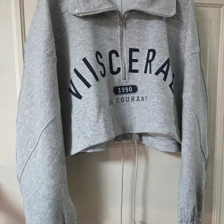 [BUNJANG] System Half-Zip Cropped Fleece T-Shirt / 시스템 반집업 크롭 티셔츠