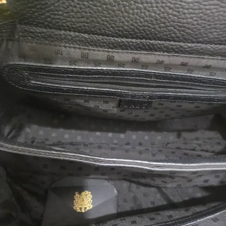 [BUNJANG] Daks Black Leather Shoulder Bag with Chain Handle / 닥스 블랙 가죽 숄더백 체인 핸들