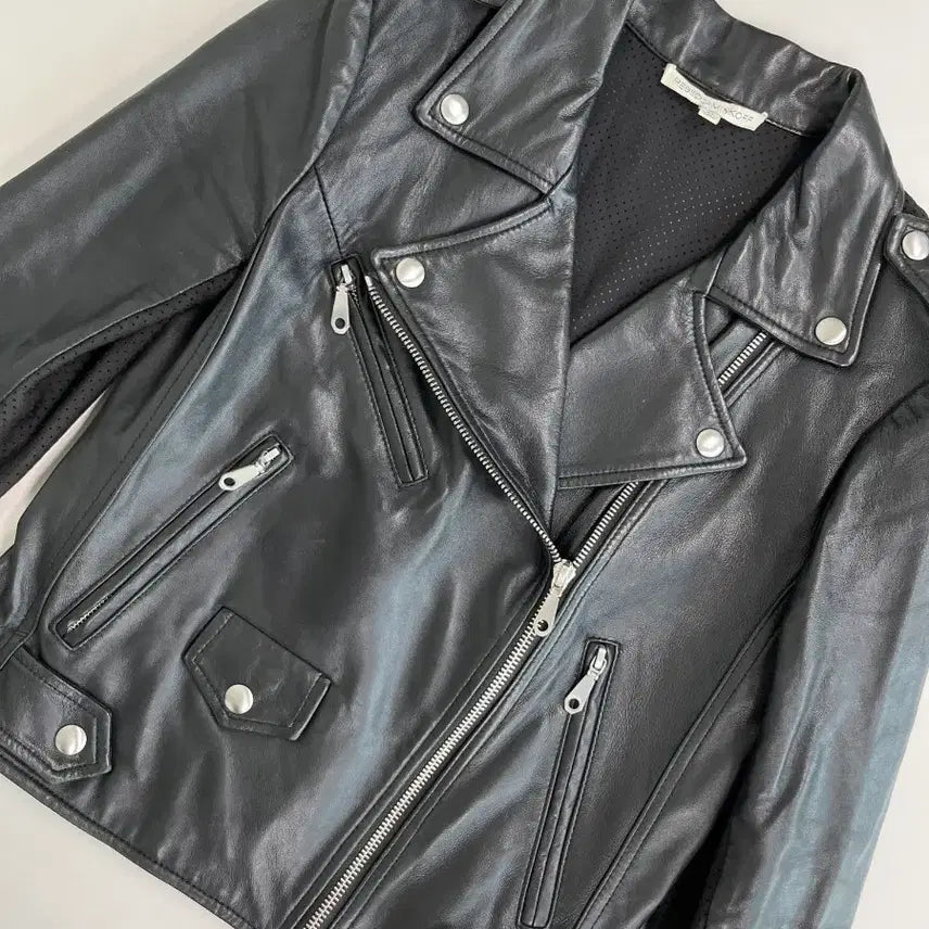 [BUNJANG] Rebecca Minkoff Black Leather Jacket / [정품] 레베카밍코프 블랙 레더 자켓 라벨