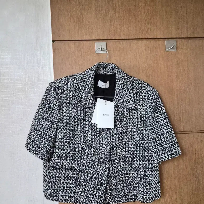 [BUNJANG] aumuu Short Sleeve Tweed Jacket / [새상품] 오뮤(aumuu)반팔트위드자켓