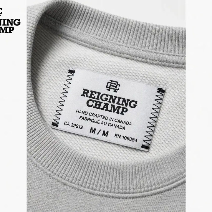 [BUNJANG] Reigning Champ Crewneck Sweatshirt Light Grey M/M / REIGNING CHAMP 레이닝챔프 맨투맨 M/M 라이트그레이