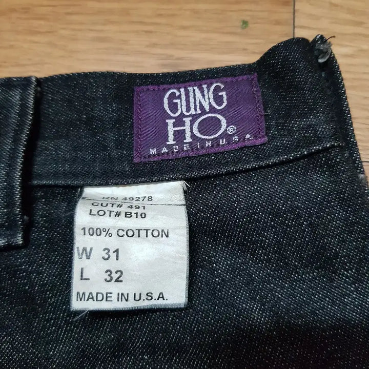 [BUNJANG] Gung Ho Black Jean Painter Pants (32) / 궁호블랙진페인터바지32